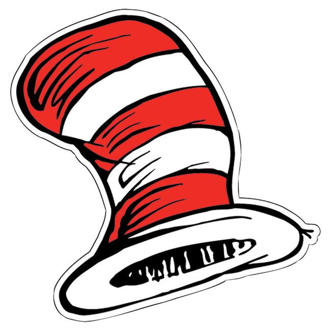 DR SEUSS Cat in the Hat Stickers Red & White Hat 3 Sheets! 