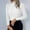 White, variant on Qulqfy Turtleneck Woman Sweater Beige Pullover Tunic Long Sleeve Slim Dressy Ribbed Knit Tops Fall Sweaters for Women 2025 L