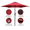 thumbnail image 2 of Ainfox 7.5ft Patio Umbrella Outdoor Table Umbrella with Tilt & Crank, Waterproof UV-Proof, Wine Red, 2 of 9