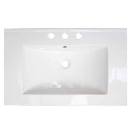 American Fibertek Single - American Imaginations Roxy Ceramic 24'' Single Bathroom Vanity Top
