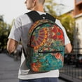 thumbnail image 6 of Defioc Mandala Colorful Pattern Laptop Backpack for Men and Women,Casual Backpack Dayback Sports Bookbag for Travel Running Hiking, 6 of 6