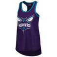thumbnail image 2 of Women's G-III 4Her by Carl Banks Purple Charlotte Hornets Showdown Scoop-Neck Racerback Tank Top, 2 of 3
