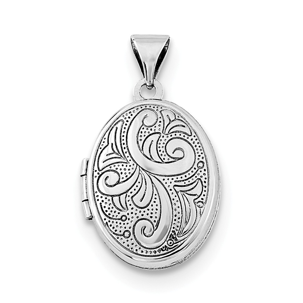 Mireval Sterling Silver Anti-Tarnish Treated 4-Leaf Clover Polished Disc Charm