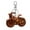 Brown271, variant on Cowhide Leather Motorcycle Keychain for Bike Owners, Personalized Metal Key Chain for Men, Miniature Harley Gift for Riders, Cute Hanging Decor