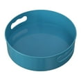 thumbnail image 1 of Storage Tray Non-slip 360 Degree Rotating Plastic Multifunctional Cosmetic Snack Fruit Seasoning Box for Kitchen(Blue), 1 of 10