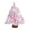 Hot Pink, variant on Blue Feather Mini Christmas Tree - Small Artificial Tabletop Xmas Tree with Feather Branches, Perfect for Christmas Decoration in Home, Office, or Desk, Holiday Decor, 17.72in