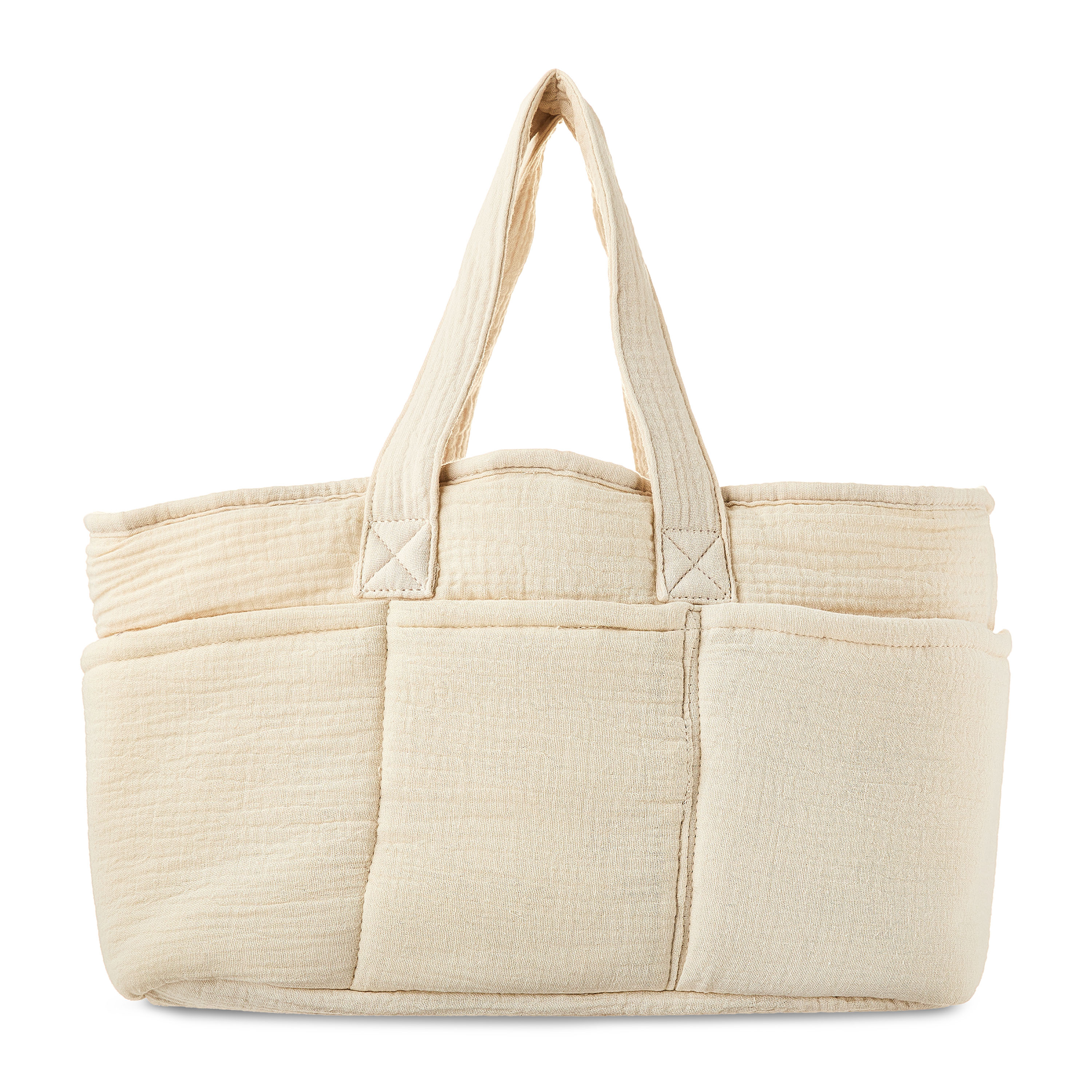 Parent's Choice Collapsible Muslin Nursery Caddy, Beige photo 1