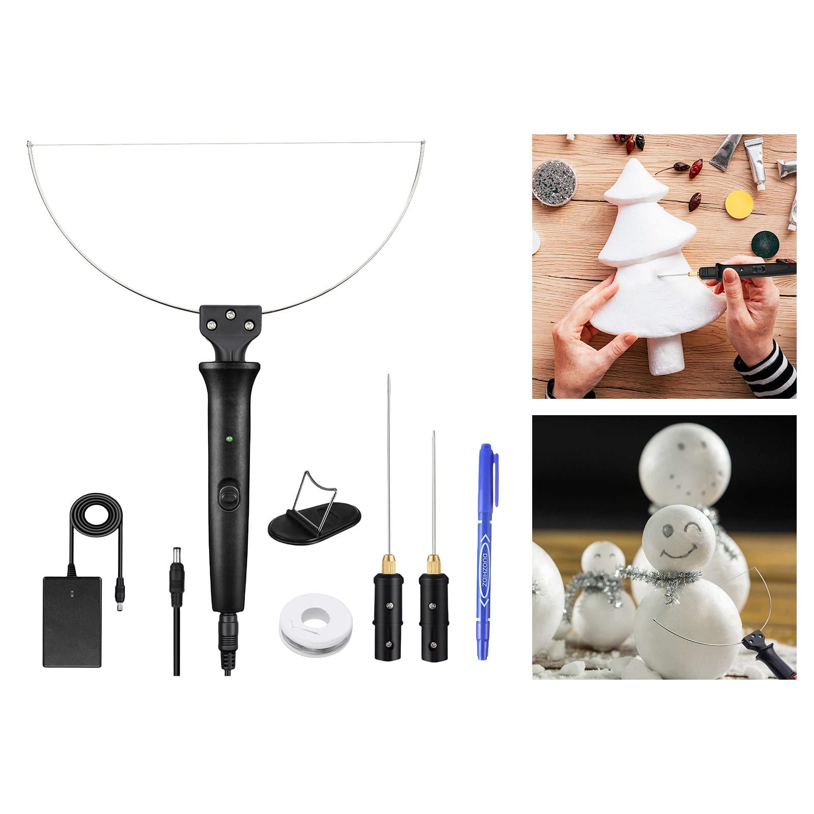 FVDPWYE 8 Pieces Set Electric Foam Cutter Pen 4 in 1 18W Polyethylene Carving Cutter Pen