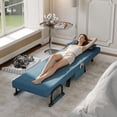 thumbnail image 2 of LAZZO 5-in-1 Convertible Sleep Chair Bed, Comfy Folding Sleeper Chair for Adults with Adjustable Backrest, Side Pockets & Pillow, Blue, 2 of 9