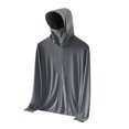 thumbnail image 1 of SHTXOZHI Men's Sun Protection Lightweight Hoodie Performance Long Sleeve Shirt for Hiking Running, 1 of 7