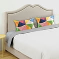thumbnail image 3 of Yayeee Pillowcase Standard Size Set of 2 Satin Wrinkle Resistant Pillow Case, Minimalist Triangles, 3 of 7