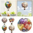thumbnail image 5 of Solar-Powered Hot Air Balloon Pendant Light, 2D Acrylic Flickering Flame Acrylic Hanging Lamp - Outdoor Garden Patio Porch Yard Party Decor (F), 5 of 5