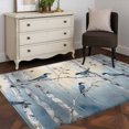 thumbnail image 4 of Tree Birds Large Area Rugs for Bedroom Living Room, Soft Non Slip Carpet Bedside Rug, Spring Forest Oil Painting Modern Animal Rectangular Floor Cover Kitchen Accent Rug 4'x6' for Dining Room/Office, 4 of 9