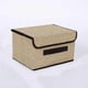 thumbnail image 1 of ZHAOCHENG Cesta de almacenamiento plegable, cesta plegable, con refuerzo de cartón, 25 * 19 * 16 cm (verde claro) 25 * 19 * 16 cm beige, 1 of 1