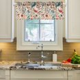 thumbnail image 2 of Yayeee Kitchen Valance Rod Pocket 54" x 18" Living Room Window Curtain, Watercolor Leaves, 2 of 6