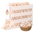 thumbnail image 1 of Dispensador de Huevos Rodantes para Refrigerador con 4 Niveles Que Sostienen 30 Huevos, Organizador de Almacenamiento para Refrigerador, 1 of 8