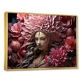 thumbnail image 2 of Designart "Divine Dahlia Of Devi In Hinduism I" Hinduism Floater Framed Wall Art Prints, 2 of 5