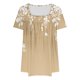 thumbnail image 3 of Blusas de Manga Corta para las Mujeres, Blusa de Camiseta Suelta Casual Hecha de Tela Cómoda para Todo el Uso Diario de Temporada, Blusas para las Mujeres Casual, 3 of 3