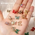 thumbnail image 3 of opvise 10 Pcs Nail Art Decor Shiny Glitter Sparkling DIY Mini Nail Accessories Fake Crystal Butterfly Nail Charm Manicurist Supply, 3 of 8