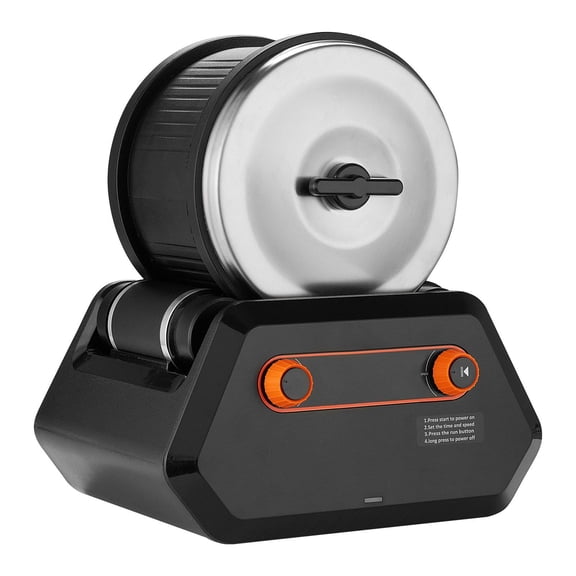 Rock Tumbler Kit 3 lbs 4 Speed Settings 9 Day Polishing Timer with Rough Gemstones and Polishing Grits for Adults and Kids