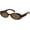 Tortoise Frame/Brown Lens, variant on Retro Oval Sunglasses for Women Trendy 90s Small Shades Sun Glasses UV Protection