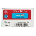 thumbnail image 2 of Hillman 160512 Hex Nut 5/8" Zinc-Plated Steel USS Zinc-Plated, 2 of 3