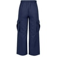 thumbnail image 6 of Women's Casual Pants High Waisted Wide Leg Cargo Trousers with Pockets Comfortable Loose Fit Workwear for Everyday Activities, 6 of 7