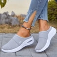 thumbnail image 4 of Mules for Women 2026,Women's Air Cushion Orthopedic Walking Shoes - Breathable Mesh Slip-On Sandals with Arch Support, Wedge Platform Comfort for Casual, Travel & Daily Wear,Gray,6, 4 of 7