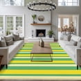 thumbnail image 3 of Non-Slip Rug Pad Rugs Yellow Green Color Stripes Rectangle Area Rugs 5x7Ft Soft Carpet Pads for Living Room Kids Room, Summer Minimalist Art, 3 of 9