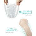 thumbnail image 3 of Gorros de ducha desechables Auban, 100 unidades, impermeables, transparentes, 3 of 9