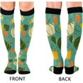 thumbnail image 2 of FREEAMG Banana Pattern Compression Socks for Women and Men, 1 Pair, 2 of 7