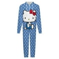 thumbnail image 4 of Hello Kitty Unisex Onesie Pajamas Zipper Jumpsuit Hooded One Piece Sleepwear for Family Mens Womens, 4 of 7