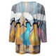 thumbnail image 4 of Xuyuer Women's Leisure Print Round Neck Three Quarter Sleeve Loose T-Shirt, Casual 3/4 Sleeve Top for Spring Summer Everyday Fashion and Relaxed Weekend Style, 4 of 5
