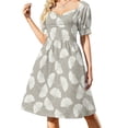 thumbnail image 2 of Ginkgo biloba - gingko leaves - tan Sleeveless Dress dresses for special events Party dresses for women, 2 of 7