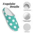 thumbnail image 5 of Lsque Teal Turquoise And White Polka Dot Pattern Womens Comfort Cotton on Scuff With Memory Foam and Anti-skid Sole Slipper-40/41, 5 of 7
