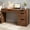 Brown, variant on DreamCurship 48 inch Computer Desk with 4 File Drawers, Study Desk with Filing Cabinet and Storage, Home Office Desk for Small Space, Walnut