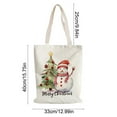 thumbnail image 3 of Christmas Tote Bag, Christmas Canvas Tote Bags Gifts for Women Girls, Winter Reusable Grocery Shopping Bag (E), 3 of 6