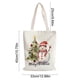 thumbnail image 3 of Bolsa de lona navideña | Bolsa reutilizable para regalos y compras | Tamaño grande: 58 x 39 cm | Colores verde, rojo y blanco | Ideal para fiestas y viajes diarios, 3 of 5