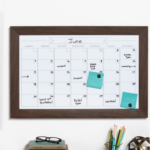 DesignOvation Beatrice Framed Dry Erase Monthly Calendar