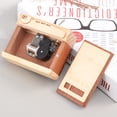 thumbnail image 4 of Creative Music Box Gift Wooden Desktop Ornament Camera Shape Music Box Square Classic Home Decoration Photo Props, 4 of 7