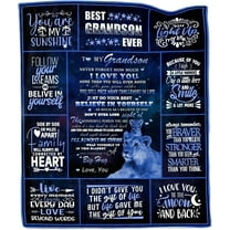 Grandson Birthday Gifts, Blanket for Grandson, Gifts for Grandson from Grandma, Grandson Gifts from Grandma, Birthday Gifts for Grandson, Grandson Graduation Gifts Throw Blankets 50"X60"