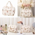 thumbnail image 4 of Lunch Bag – Product Category Lunch Bag Product Title Cute Floral Quilted Tote for Women with Front Pocket Keeps Lunch Fresh for Work Portable Lunch Container Cooler Bag,27X19X1.5 cm,Brown, 4 of 9