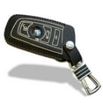 thumbnail image 4 of Dobrev Hot Sports Genuine Leather Protector Holder Keyless Entry Smart Key Remote Case Cover Fob Fit for BMW 1 3 4 5 6 7 Series and BMW X3 X4 M5 M6 GT3 GT5 Key Fob (Black), 4 of 6