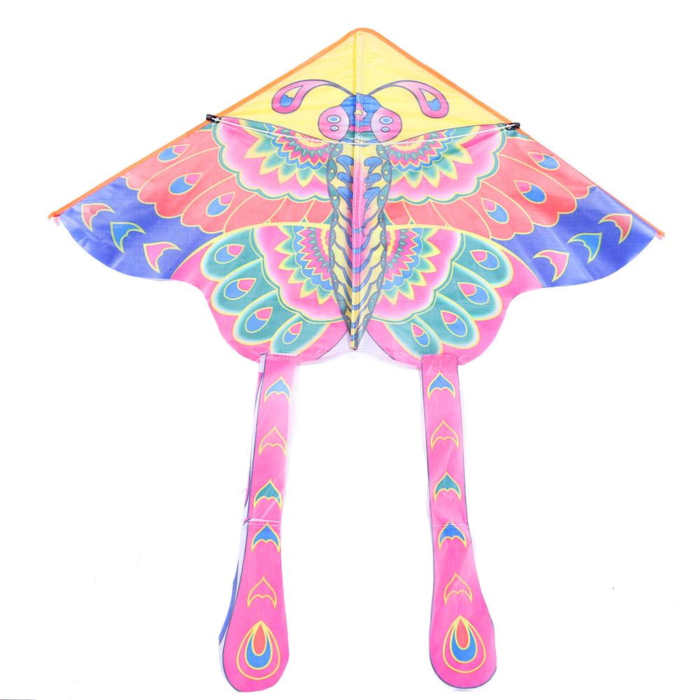 Details about   90x50cm Bright Cloth Colorful Butterfly Kite Outdoor Foldable Kids Kites 