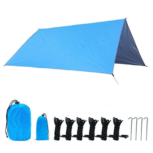 Carpa de Sombra para Exteriores, Toldo Impermeable, Refugio Portátil para Playa, Fácil de Instalar, Resistente Al Viento, Ideal para Camping, Senderismo y Eventos Al Aire Libre. Tamaño 3X3M. Incluye