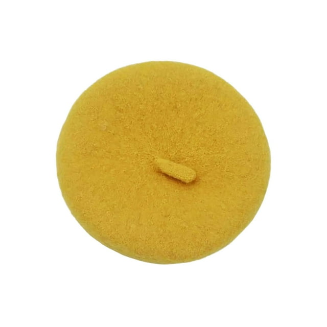 Sombrero de lana jinwen para perros y gatos disfraz de moda con banda elástica ajustable debajo de la Amarillo