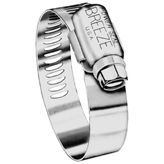 BREEZE CLAMP 63012 11/16" to 1-1/4" Grade Hose Clamp, Stainless Steel