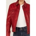 thumbnail image 3 of Scully Women's Leather Trucker Jacket - L1159-RED Medium US, 3 of 4