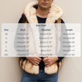 thumbnail image 4 of Zysthvn Open Front Men Vest Winter Casual Faux Fur Mens Jacket Hooded Warm Solid Outerwear, 4 of 10