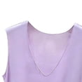 thumbnail image 5 of RKSTN Pyjama pour Femmes Ensemble Coton à Volants Grande Taille Col en V Sans Manches Camisole de Pyjama avec Shorts 2 Pcs Pyjama Léger pour Femmes, 5 of 5